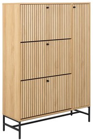 Scarpiera con ante in rovere colore naturale 99x140x35 cm Albany - Actona