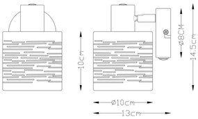Globo 15342-1 - Applique TUNNO 1xE14/15W/230V