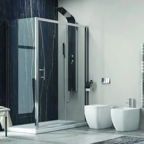 Kamalu - Cabina doccia 140x70 vetro 6mm anticalcare KF5000S