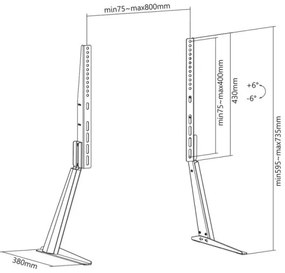 MK FLORIA MKF-21ST841 - Supporto TV inclinabile 32-70" nero
