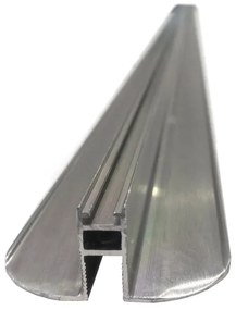Profilo in alluminio spazzolato grigio lucido L0.07m L5xSp5xH100 mm