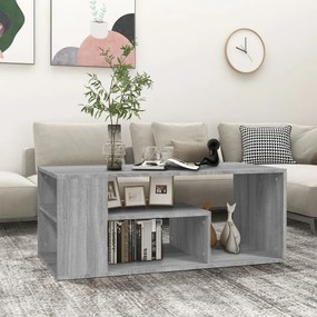 Tavolino Da Salotto Grigio Sonoma 100x50x40cm Legno Multistrato /