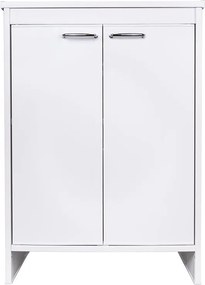 Mobile Lavanderia da Esterno 60x49x84 cm in PVC Bianco...
