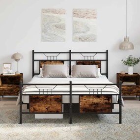 Giroletto Senza Materasso Rovere Fumo 140x190 Cm İn Truciolato /