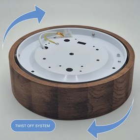 Brilagi - Lampada LED da soffitto CARVALHO 1xE27/60W/230V quercia ciliegio ø27 c