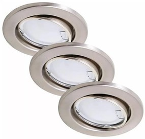 Briloner 7221-032 - SET 3x Lampada LED da bagno 1xGU10/3W/230V cromo opaco