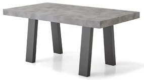 Tavolo soggiorno allungabile 260 cm piano in laminato DIVO Cemento