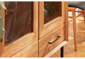 Vetrina in legno di quercia di colore naturale 144x95 cm Abies - The Beds