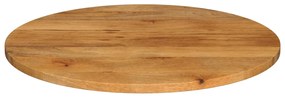 Piano per tavolo Ø 80x3,8 cm rotondo in legno massello di mango