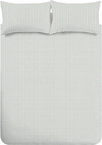 Set copripiumino e federa verde per letto matrimoniale 3 pezzi 200x200 cm Bamford Gingham Check – Catherine Lansfield