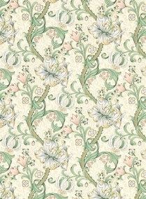 Clarke & Clarke Carta da parati Golden Lily - Linen/ Blush