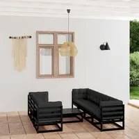 Set Divani da Giardino 8 pz con Cuscini Legno Massello di Pino cod mxl 42669