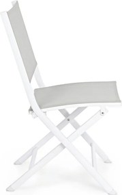 Sedia da esterno bianca in metallo Elin – Bizzotto