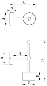 Applique ARENA 1xGX53/11W/230V bianco/cromo
