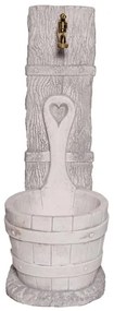 Fontana a colonna Mastello in cemento H 79 cm, 29 x 37 cm