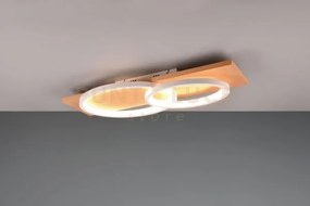 Barca plafoniera led 30w 3500lm, 3000k doppia ellisse metallo bianc...