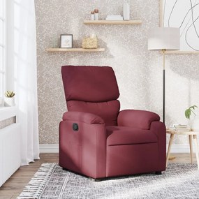 Poltrona Reclinabile İn Tessuto Rosso Vino /