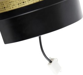 Applique da parete vintage nera con ottone 30x25 cm - Kayleigh