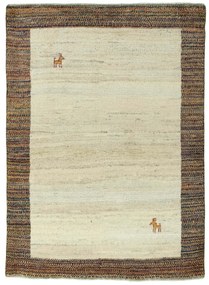 Gabbeh Tappeto 100 x 140 Beige (Iran) Annodato A Mano