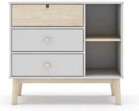 Cassettiera bassa bianca da bambini 90x40 cm Estefania – Marckeric