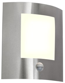Lampada da parete moderna per esterni in acciaio con sensore di movimento IP44 - Emmerald 1