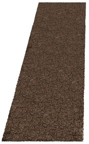 Passatoia marrone scuro 80x250 cm Fluffy - Ayyildiz Carpets