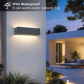 BRILAGI -LED Applique da esterno DONNANI LED/12W/230V 30 cm antracite IP44