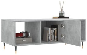 Tavolino salotto grigio cemento 102x50x40 cm legno multistrato