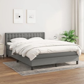 Giroletto A Molle Con Materasso Grigio Scuro 140x200cm Tessuto /
