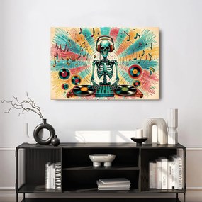 Quadro su tela – Scheletro disco con dischi