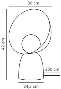 DFTP by Nordlux - Lampada da tavolo HELLO 1xE14/25W/230V grigio