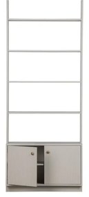 Libreria modulare in legno di pino grigio chiaro 80x200 cm Madu - WOOOD