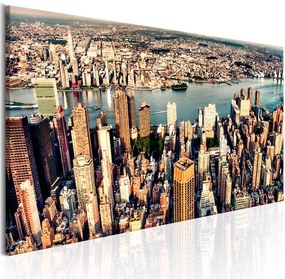 Quadro Panorama of New York  Colore Beige, Dimensioni e Misure 135x45