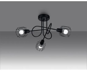 Sollux SL.1118 - Lampadario a stelo BELUCI 3xE14/40W/230V nero