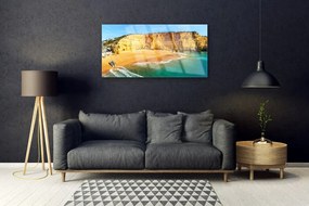 Quadro acrilico Paesaggio della baia 100x50 cm