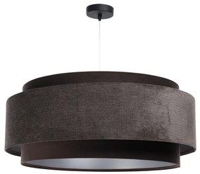 Lampadario a sospensione con filo DOBLO 1xE27/60W/230V marrone/argento d.60 cm