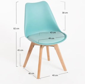 Pack 6 Sedie Synk Basic - Acqua Verde