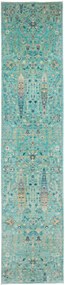 Samarkand Tappeto 390x80 Grigio (Pakistan) Annodato A Mano