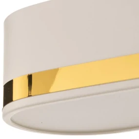 Euluna Plafoniera Tilden, 50 cm, bianco/oro
