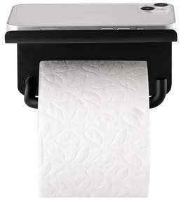 Porta carta igienica a parete in acciaio inox nero Modo - Blomus