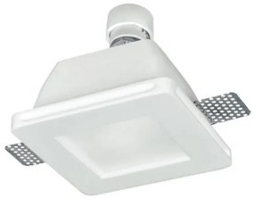 Incasso snow bianco 1xgu10 12x12x6cm inc-snow-q