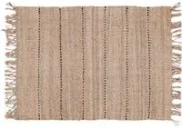 Tappeto beige in juta con frange 230x170 cm Maya