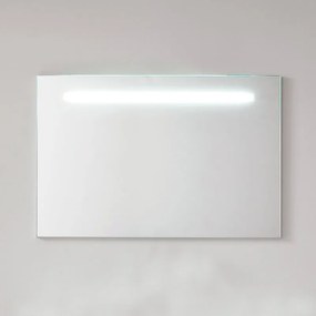 Specchio con illuminazione integrata bagno rettangolare Eklettica L 105 x H 70 x P 2 cm grigio / argento