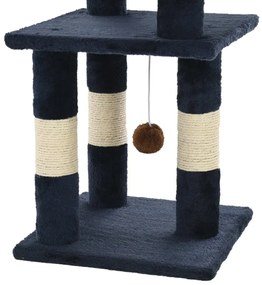 Albero per gatti con tiragraffi in sisal 65 cm blu