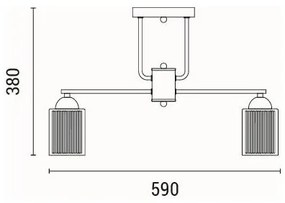Lampadario a plafone 5xE27/60W/230V