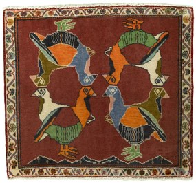 Gabbeh Tappeto persiano 60 x 60 Rosso (Iran) Annodato A Mano