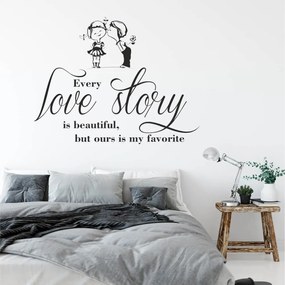 Adesivo murale - Love story in inglese | Inspio