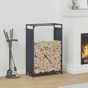 Rastrelliera Per Legna Da Ardere Antracite 60x28x90 Cm /
