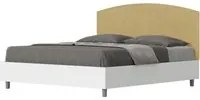 Letto Matrimoniale 160x200 cm con Rete e Contenitore Antilia Ocra