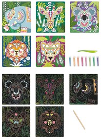 Artissimo - Set creativo XXL - Incisione e sabbia colorata - Ritratti di animali